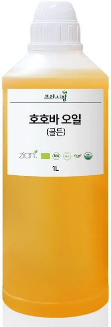 호호바 골든 오일 비정제 냉압착 조조바 헤어영양오일, 1L, 1개 - 쿠팡