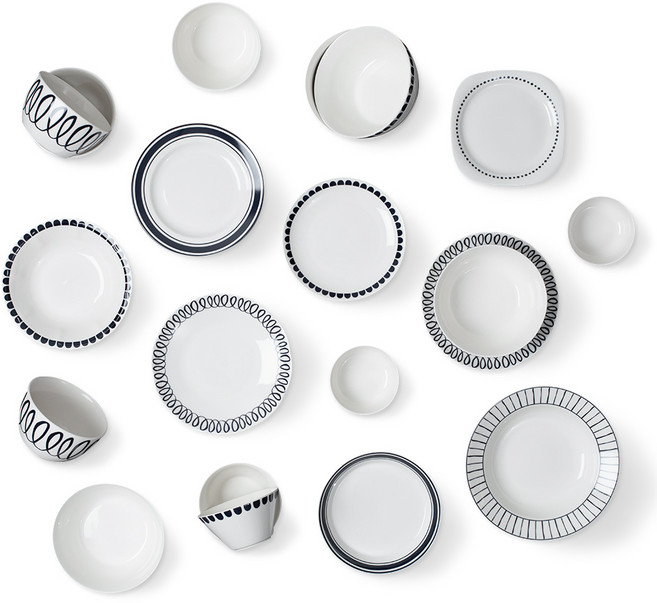 밀양본차이나 베네치아 4인 그릇세트 20P 신혼그릇세트 홈세트 예쁜그릇 집들이 선물, 1세트