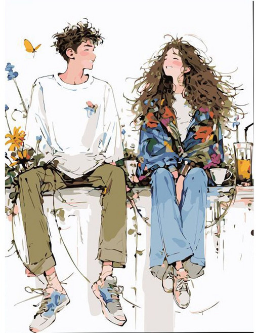 유화 그림그리기 실사같은 유화그리기세트 diy유화세트 중형 대형 30X40, 1세트, 플로럴