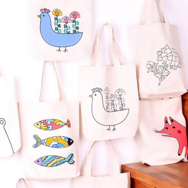 민화샵 가방 신발주머니 만들기 에코백 에코 광목가방, 부엉이 신발주머니