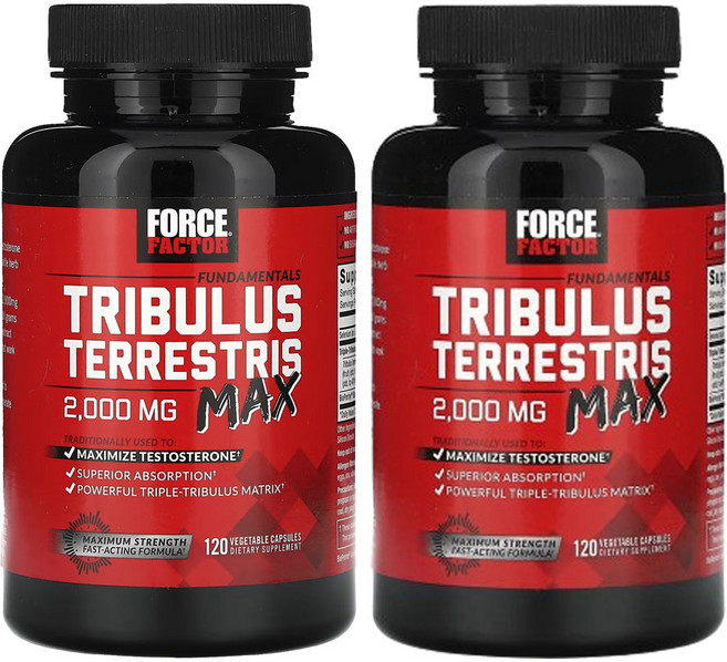 포스팩터 펀더멘탈 트리블러스 테러스트리스 맥스 2 000mg 베지 캡슐 120 정(캡슐 1정당 500mg), 2개, 120캡슐, 120정