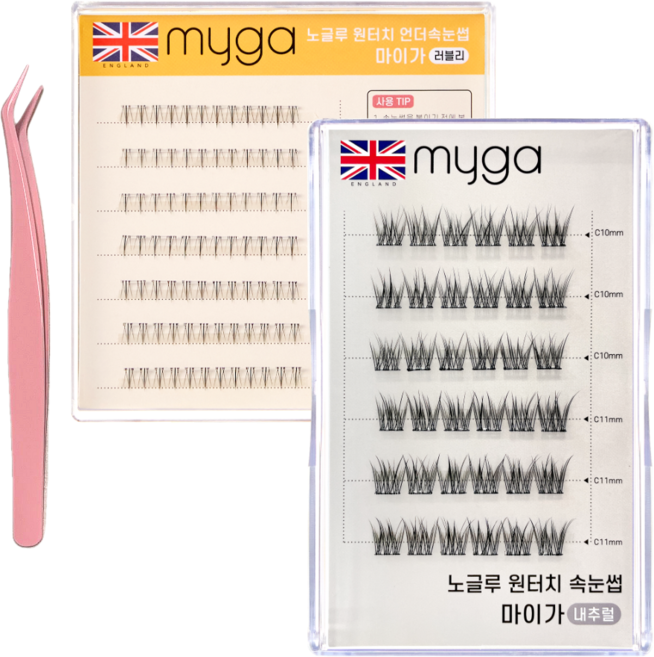 노글루 속눈썹 내추럴 핀셋 가닥속눈썹 또렷한 눈매 10mm/11mm, 1개, 핀셋내추럴러블리