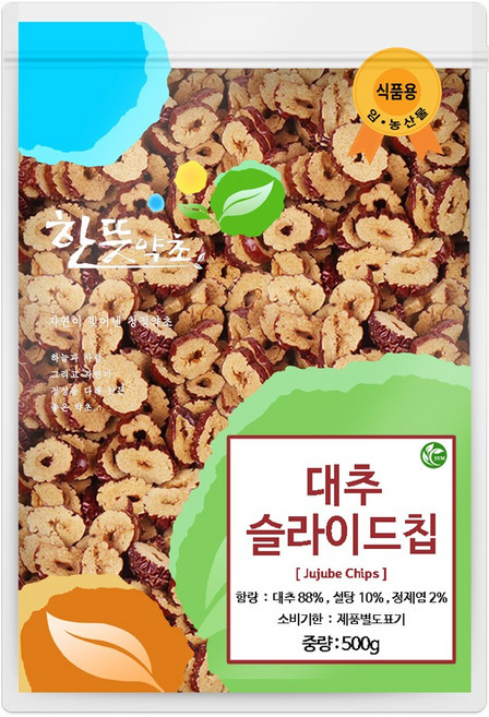신영몰 대추채 대추칩 대추과자 수입산 건대추 슬라이드칩, 1개, 500g