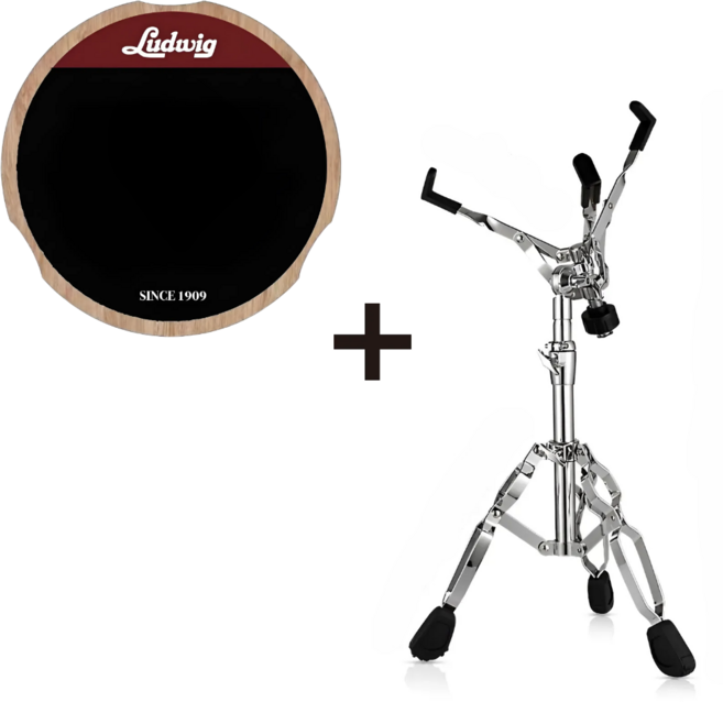 루딕 드럼 연습 패드 12인치 (스탠드 추가 가능), 1개, 블랙 (12인치) + 스탠드
