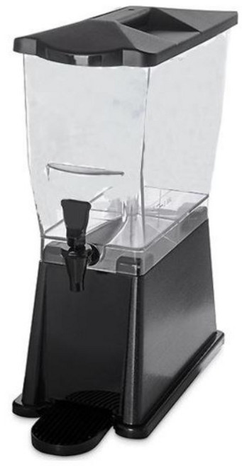 조은친구 업소용 음료 디스펜서 11L 대용량 카페 쥬스 서버, 반투명, 검정, 1개