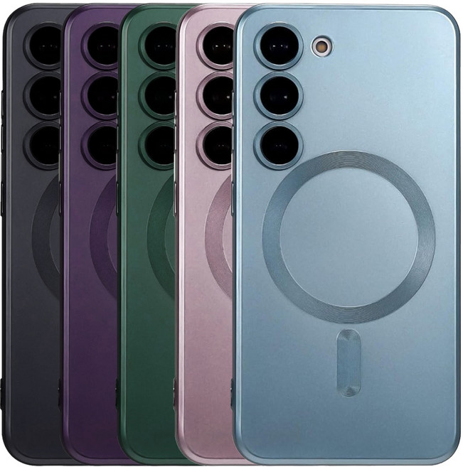 BULKON 갤럭시 S24 플러스 울트라 맥세이프 매트 무광 컬러 카메라 풀커버 케이스