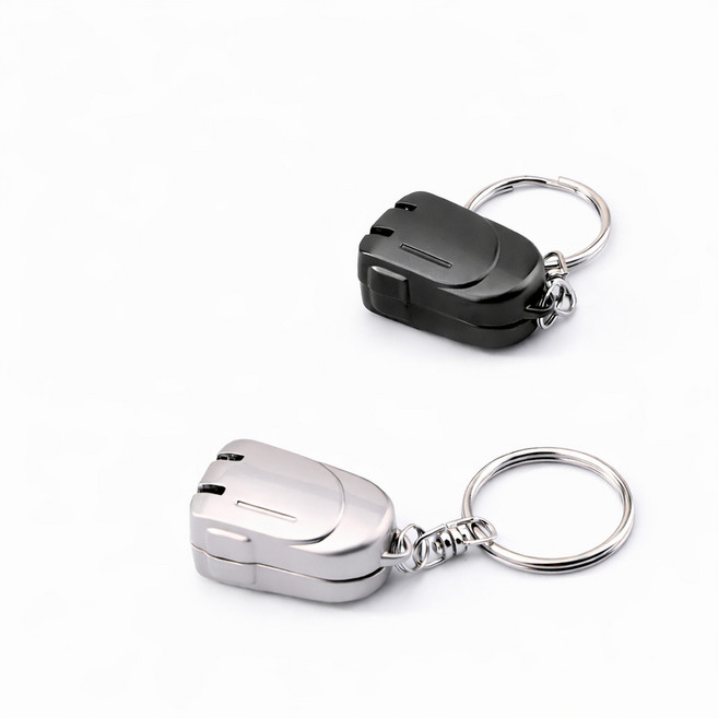 위디키 휴대용 접이식 손톱깎이 키링 스테인리스 1+1, 블랙+실버