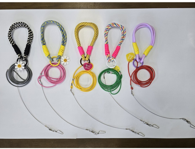 앵무새 산책 용 리드줄 지거락 손목 스트랩 장착 소형 중형 대형 자유비행 연습줄 10m 탄성 고무줄, 소형용 리드줄1.8m, 1개