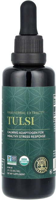Global Healing Raw Herbal Extract Tulsi 2 fl oz 59.2 ml, Global Healing, Raw Herbal Ext - 쿠팡