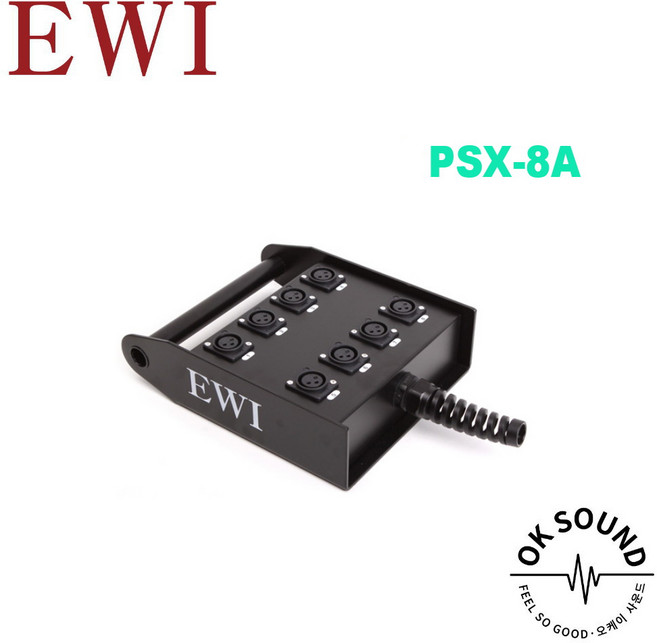 EWI PSX-8A 멀티박스 8채널 고강도강판사용 XLR섀시커넥터 직접별도케이블납땜 스테이지박스, 1개