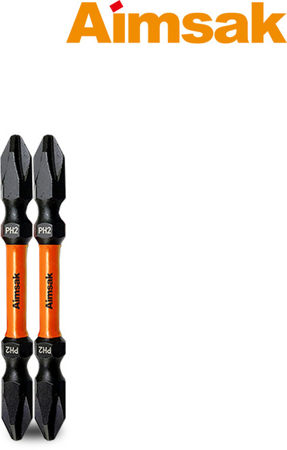 아임삭 양날토션 비트 ATB65-2P PH2 65mm 2P세트, 1개, 본품(배터리없음)