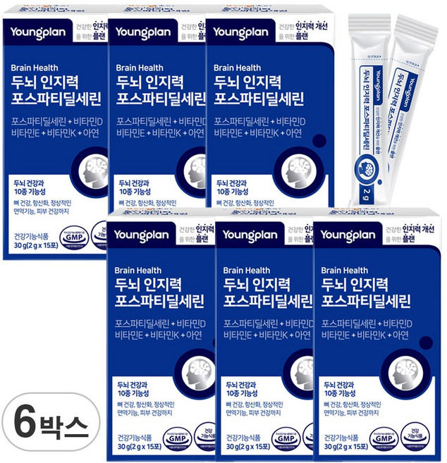 영진약품 두뇌 인지력 포스파티딜세린 분말 식약청인증, 30g, 6박스
