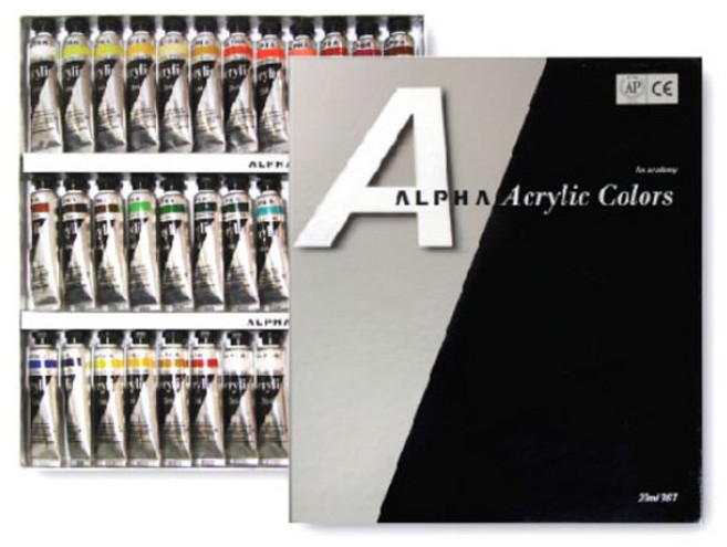 알파 실버 아크릴물감 36색 20ml, 단품