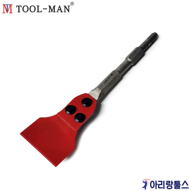 툴맨 전동 스크레퍼 치즐 육각샹크 17x300x75mm 벽타일 곡선형 다가네 데코타일제거, 1개