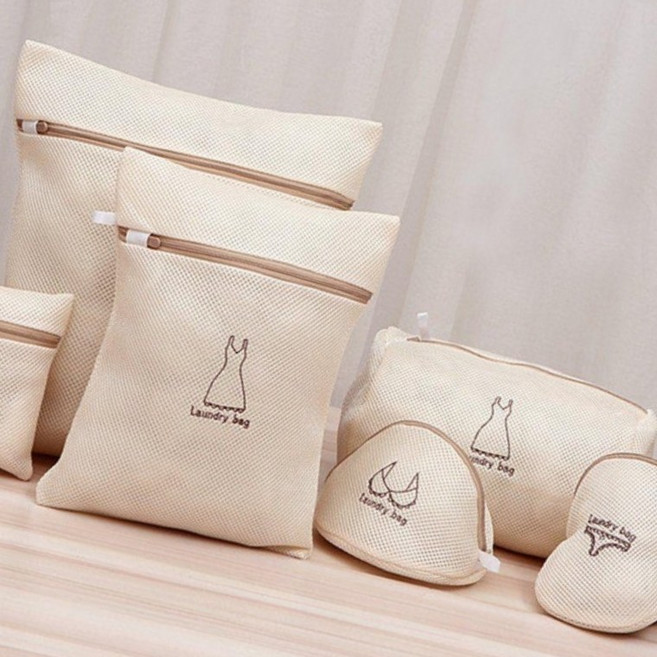 옷 니트 브라 모자 속옷 운동화 빨래 세탁망 6종 세트 빨래망 건조기 신발 기망