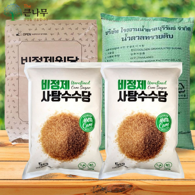 비정제 원당 갈색 설탕 사탕수수 과일청, 2개, 5kg
