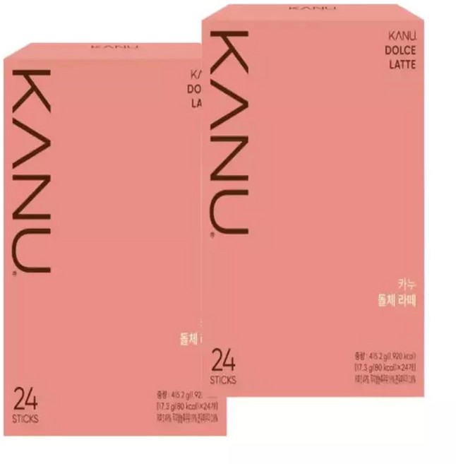 카누 돌체 라떼 24Tx2개 맥심, 17.3g, 48개입, 2개