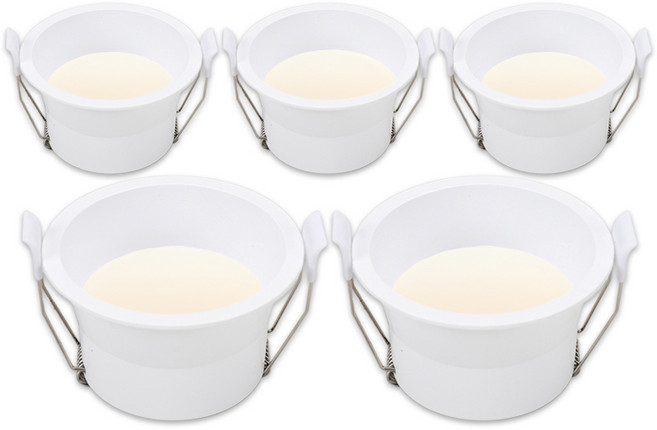 라인라이팅 LED 어반(움푹) 3인치 다운라이트 8w, 5개, 어반(움푹)3인치 8w 주백(아이보리빛)