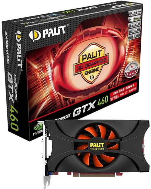 Palit 지포스 GTX 460 SONIC 2GB 256비트 GDDR5 x16 HDCP 레디 SLI 지원 Fermi PCI Express 2.0 비디오 카드 NE5X460SF1, Palit 지포스 GTX 460 SONIC 2GB 25