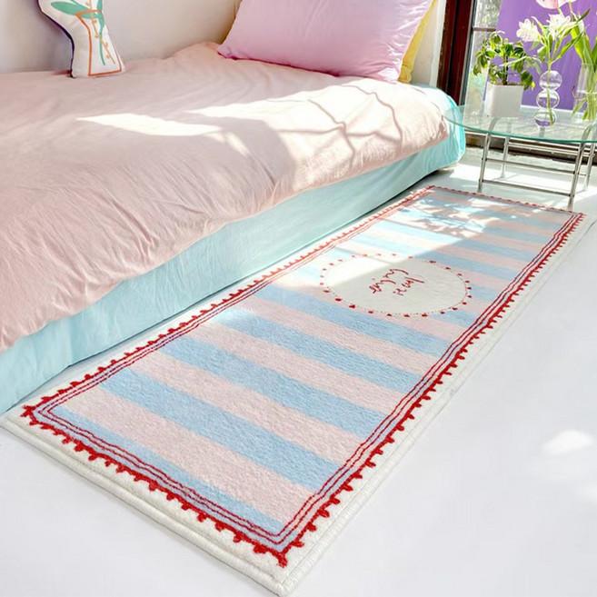 다다랜드 파스텔톤 러그, 스트라이프 솜사탕, 1개