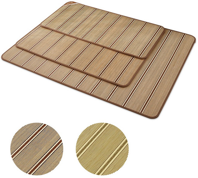 [국내제작] 두꺼운100% 대나무 돗자리 대자리, 브라운