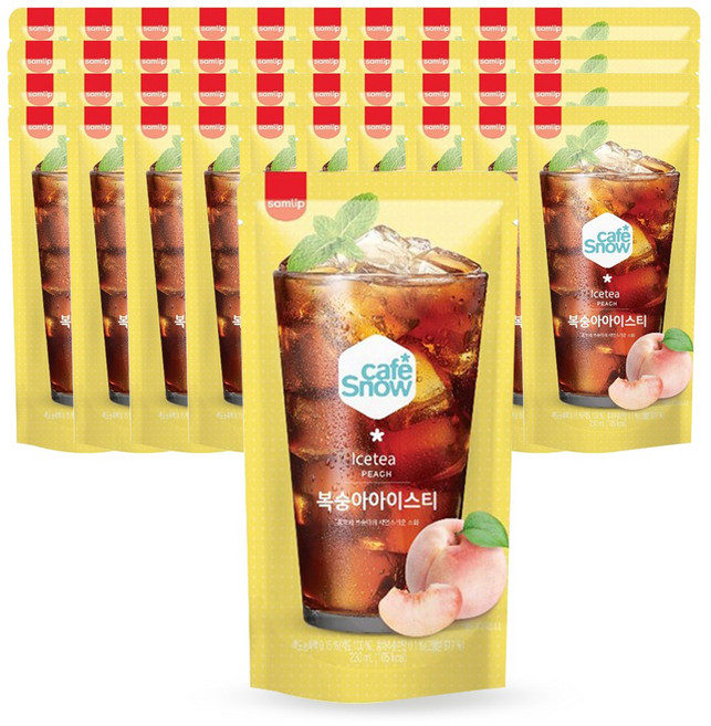 카페스노우 복숭아 아이스티, 230ml, 40개