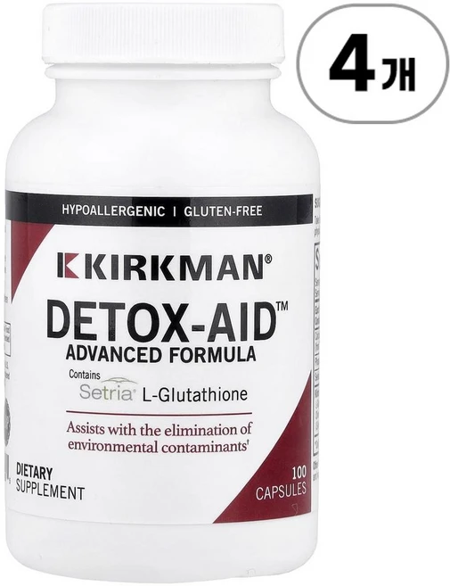 커크만 랩 디톡스-에이드 어드밴스드 포뮬러 Kirkman Labs Detox-Aid™ Advanced Formula 100정, 4개 - 쿠팡