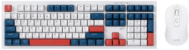 지클릭커 오피스프로 사일런스 M 무소음 무선 블루투스 108 키보드 마우스 세트, 일반형, Gun dam, WMK90