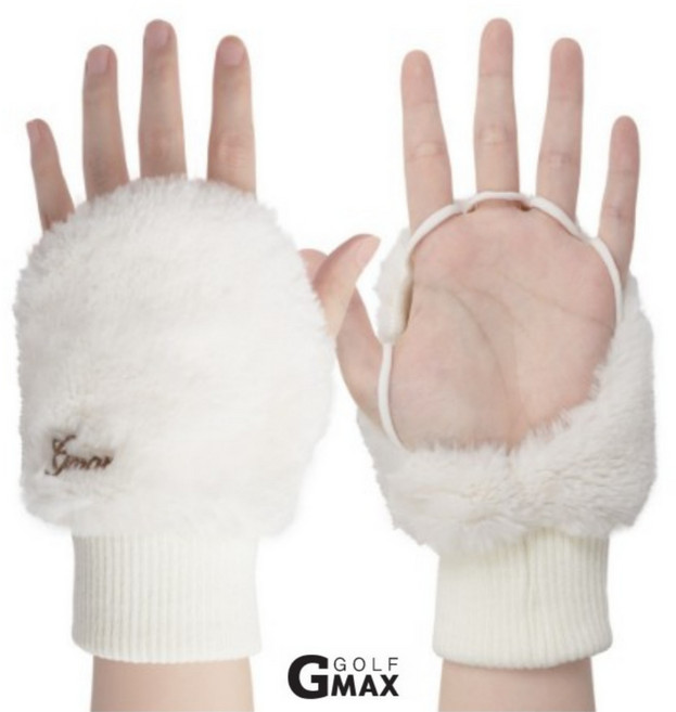 지맥스 겨울 방한 여성 양손 손등 골프장갑 핸드워머, 1개