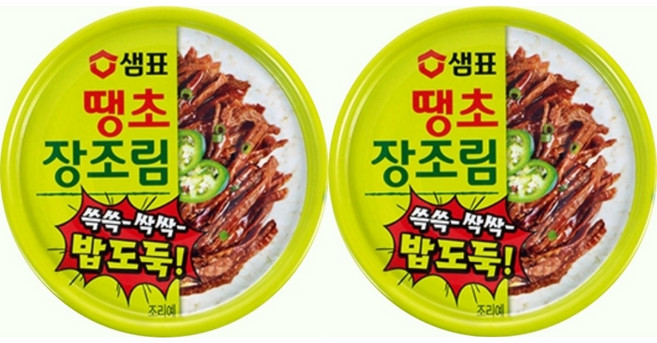 샘표 땡초장조림 90g 캠핑 반찬캔, 2개
