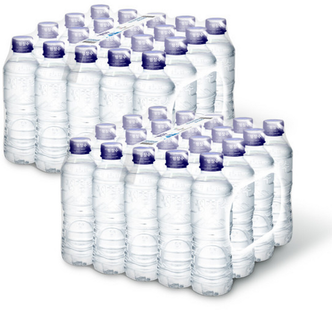 생수전문배송 강원평창수500ml 무라벨 40병 (유라벨/무라벨 랜덤발송), 40개, 500ml