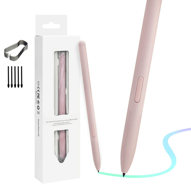 삼성 갤럭시탭 S11 S10Lite S6Lite S7 S7FE S7+ S8 S8+ S8울트라 S6Lite S펜 펜슬 호환, 1개, 핑크(교체형), 펜촉교체 가능