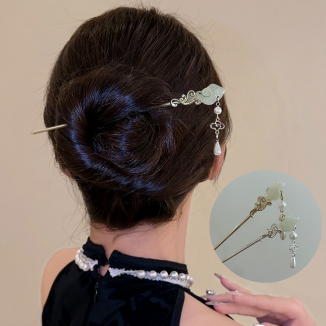 플로랄린 옥비녀 전통비녀 은비녀 한복비녀