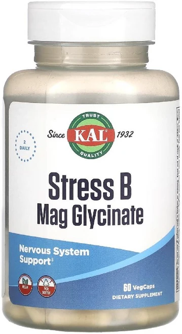칼 스트레스 B 마그네슘 글리시네이트 Stress B Mag Glycinate 캡슐 60정, 상품, 1개 - 쿠팡