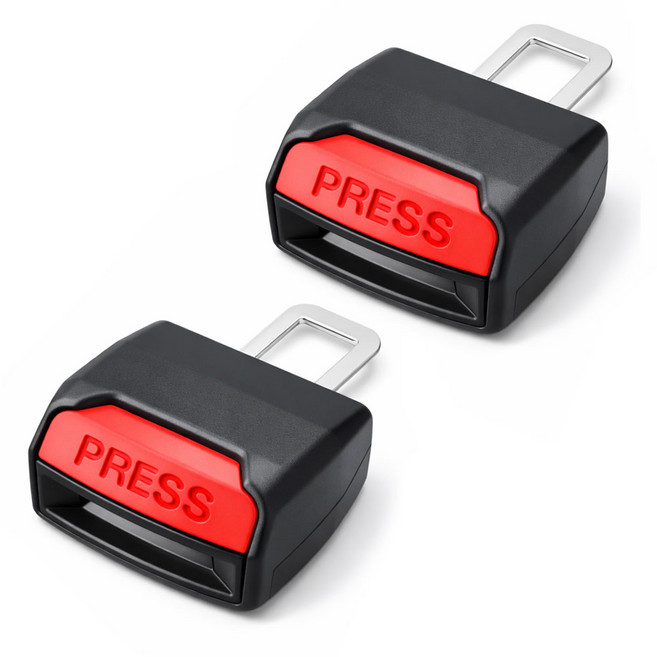 준랩 차량 안전벨트 연장클립 벨트 길이 조절, 2개, 블랙