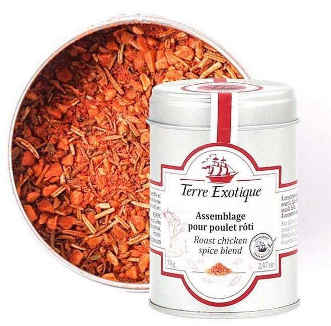 프랑스 테레 이그조티끄 Terre Exotique Roast chicken spice blend 로스트 치킨 스파이시 시즈닝 70g, 2개
