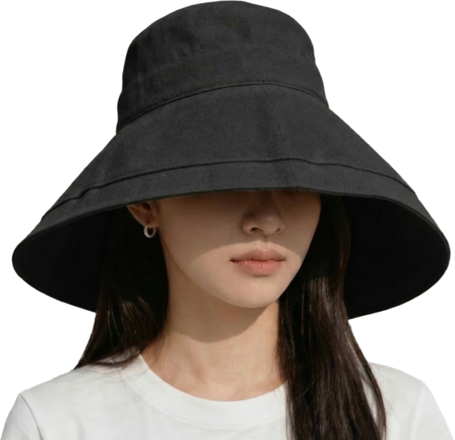 햇빛삭제 버킷햇 와이드 빅사이즈 벙거지모자