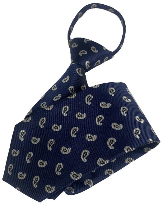 타이매거진 페이즐리 고급 자동 남자 지퍼 넥타이 2color