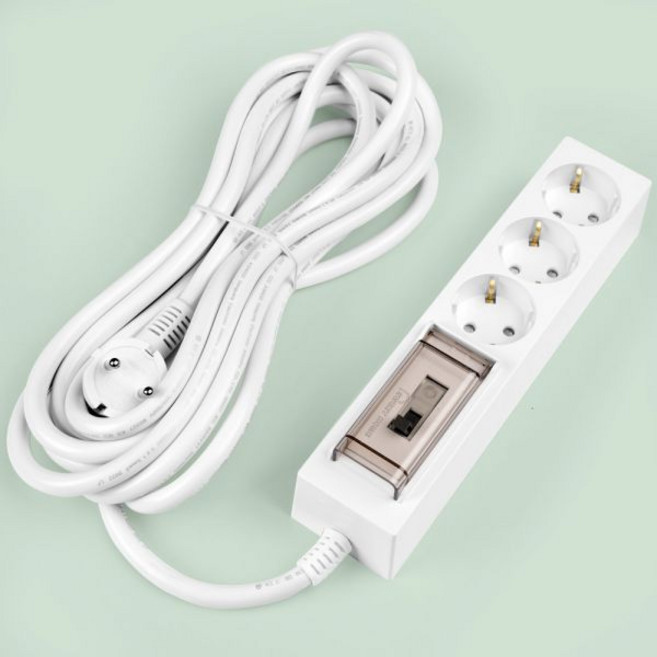 스윗홈 고용량 멀티탭 국산 고전력 연장선 세탁기 냉장고 에어컨 전용 3구 7m, 1구 고용량 연장선 [ 원형 ], [블랙] [ 1.5m ]