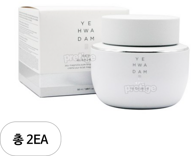 더페이스샵 예화담 제주 목련 순백 크림, 50ml, 2개