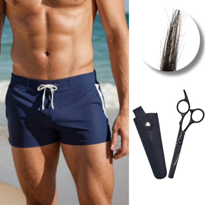 이음 스무스 왁싱가위 음모 숱가위, 1개, 스틸블랙