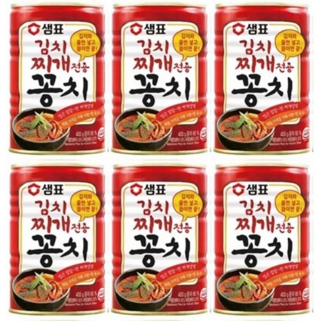 샘표 김치찌개용 꽁치, 6개, 400g