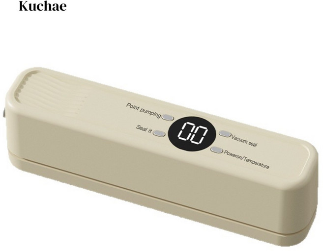 Kuchae 무선 진공포장기 가정용 건습 겸용 신선도 유지, 베이지