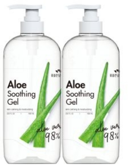 꽃을든남자 촉촉한 리얼 알로에 대용량 수딩젤 1000ml 2개, 1L
