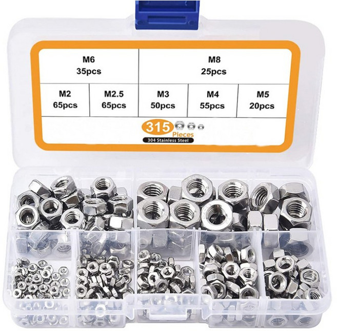 육각 너트 315 육각 너트 사이즈별 풀림 와셔 와샤 세트 잠김 315, 1개