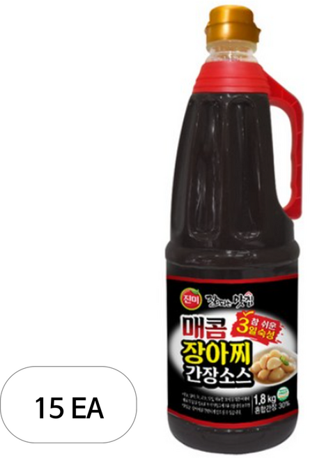 진미 잘되는맛집 매콤 장아찌 간장소스, 1.8kg, 15개