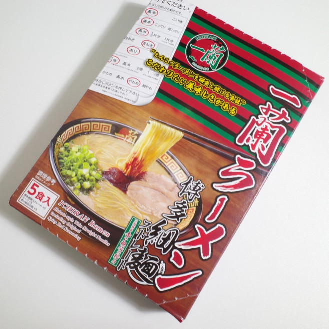 이치란 라멘 5인분 일본 스트레이트면, 1박스