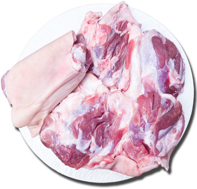 [미트애/'미트KG]돼지 미박사태 족발 수육용 껍데기 있음(뼈 제거 발가락없음), 5개, 1kg