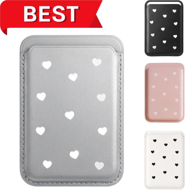 두근하트 맥세이프 카드지갑, 1개, 베이비핑크