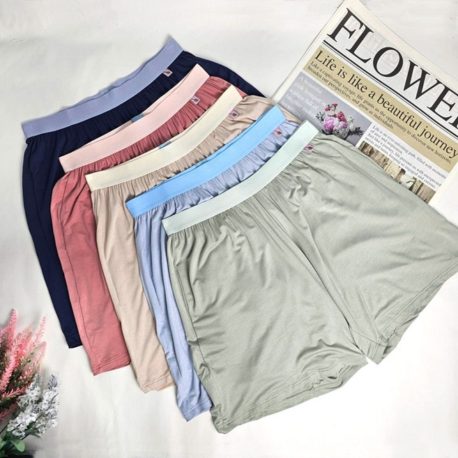 국산 여자 모달 트렁크 팬티 집순이템 Y존커버 착색방지 시원 네모 사각팬티